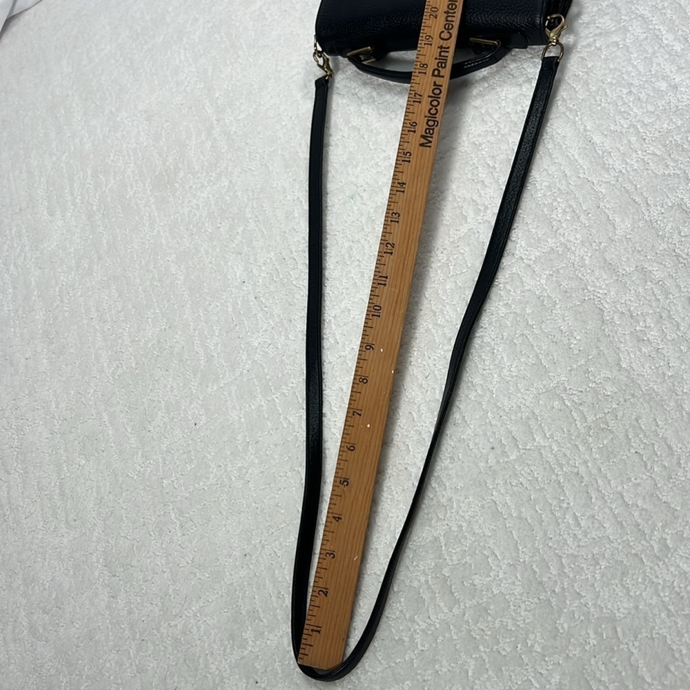 Vintage Mark Cross 1845 leather top handle crossbody bag black - Picture 11 of 16